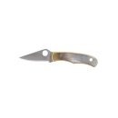 Spyderco Bug Nickel Silver Abalone PlainEdge MiniMesser