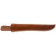 Finnisches Filetiermesser, Klinge 15 cm, Pakka-Holz Griff,, Lederscheide