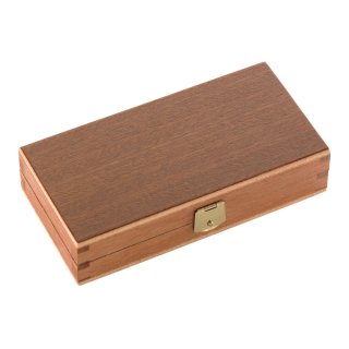 Holzbox für Taschenmesser mit Schaumstoffeinlage,, Sapeli-Sperrholz