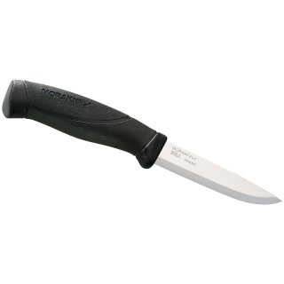 Morakniv Messer, COMPANION, rostfreier Sandvik-Stahl 12C27,, zweifarbiger Griff, neonfarbene Scheide mit Gürtelclip