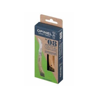 Opinel Pilzmesser, rostfrei Größe 8 mit Bürste Made in France