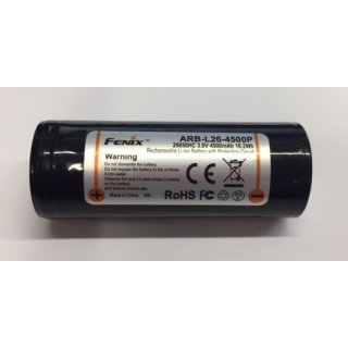 Fenix ARB-L26-4500P 26650 LiIon Akku geschützt 4500mAh für PD40R